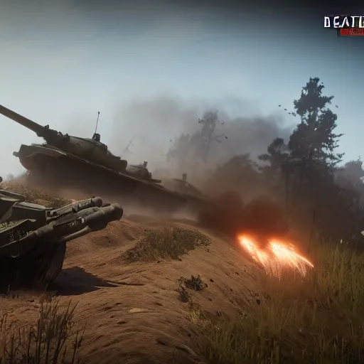 Prompt: Battlefield 1 screenshot, tanks