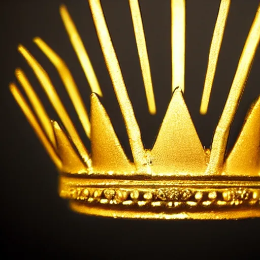 Prompt: a gold crown shaped like sun rays