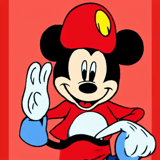 Prompt: micky mouse but as a communist revolutionary