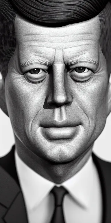 Prompt: a photorealistic detailed portrait of john f kennedy, raytracing, 8k, octane render, vivid, beautiful, hyperrealism”