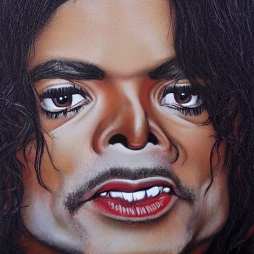 Image similar to Caricature portraits done of Michael Jackson, realistic, hyperrealistic, very realistic, highly detailed, very detailed, extremely detailed, detailed, oil painting, digital art, trending on artstation