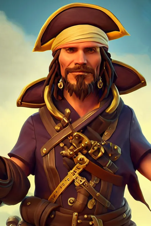 Prompt: a pirate man with an astronaut helmet with long black hair on a pirate ship, d & d, sea of thieves, fantasy digital painting, trending on artstation, concept art, sharp focus, illustration, global illumination, ray tracing, realistic shaded, art by artgerm and greg rutkowski and fuji choko and viktoria gavrilenko and hoang lap