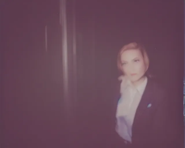 Prompt: fujifilm superia x - tra 4 0 0 photograph of business lady at night volumetric wetplate scully xfiles