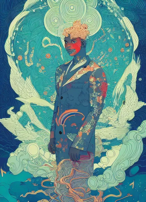 Prompt: beautiful illustration of apollo, in the style of james jean and victo ngai and sam spratt, mystical colors, trending on artstation