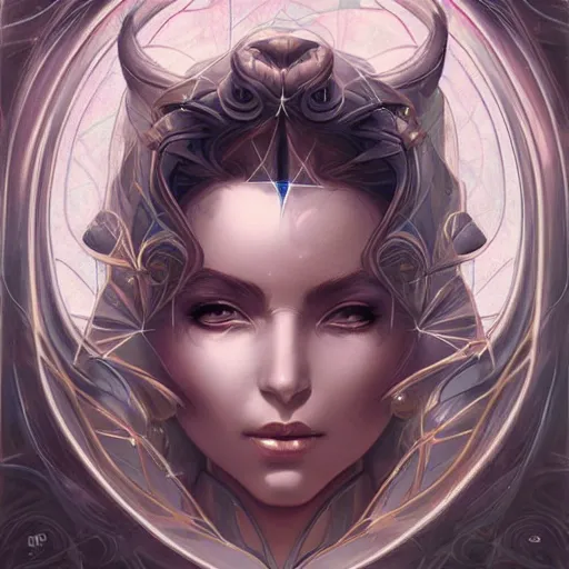 Prompt: celestial dreamer of the starmind, heroine, beautiful, detailed symmetrical close - up portrait, intricate complexity, in the style of artgerm and peter mohrbacher, cel - shaded