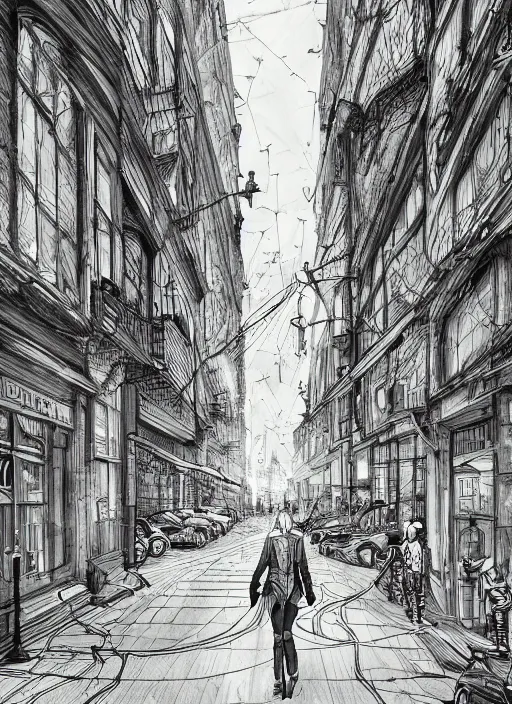 Prompt: Budapest, Beastars , Dynamic lighting, cinematic, extremely high detail, photo realistic, cinematic lighting, pen and ink, intricate line drawings, post processed, artstation, matte painting, style by Paru Itagaki