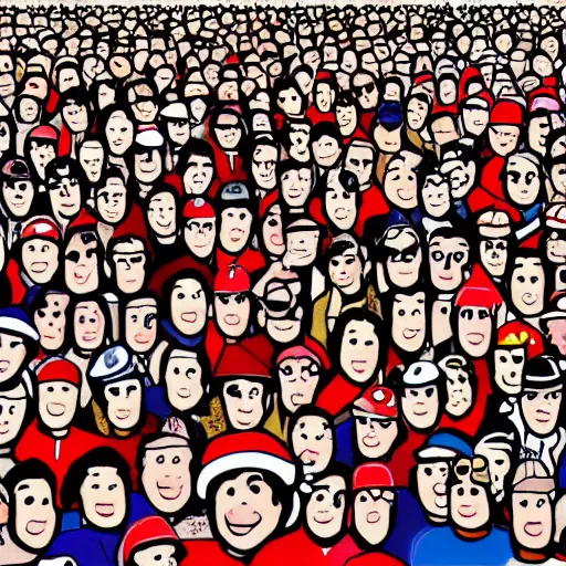 Prompt: where's wally? by martin handford