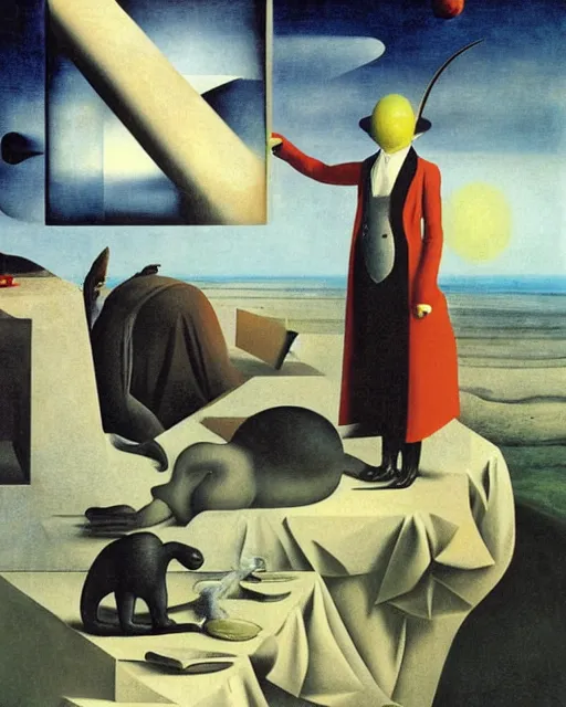 Image similar to an observer of change by carrington, bosch, dali, barlowe, magritte