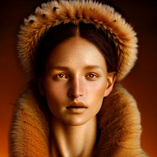 Image similar to photographic portrait of a stunningly beautiful renaissance tribal sherpa female in soft dreamy light at sunset, contemporary fashion shoot, by edward robert hughes, annie leibovitz and steve mccurry, david lazar, jimmy nelsson, breathtaking, 8 k resolution, extremely detailed, beautiful, establishing shot, artistic, hyperrealistic, beautiful face, octane render