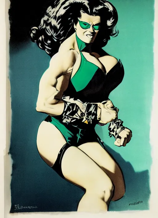 Prompt: a color portrait of the she hulk wearing fashion clothing by richard avedon dramatic lighting.