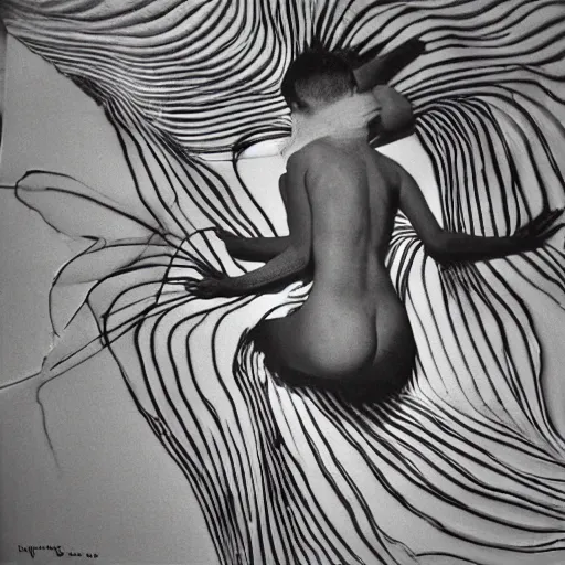 Image similar to Materiel love, claymation, by Lucien Clergue