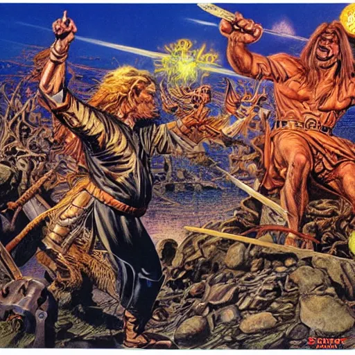 Image similar to hammer of the gods, Darrell k sweet, Joe Jusko, Alan Lee