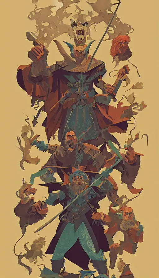 Image similar to powerful wizard, dungeons and dragons by simon kennedy, studio muti