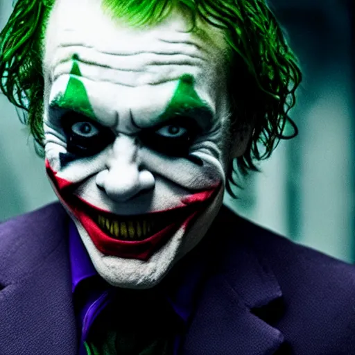 Image similar to A still of Mark Hamill as the Joker in Joker (2019)