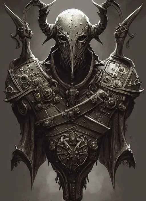 Prompt: a detailed bust knight in wet stone, demonic, demon, symmetry, symmetrical, by greg rutkowski and justin gerard, digital art, monstrous, art nouveau, baroque style, realistic painting, very detailed, fantasy, dnd, character design, top down lighting, trending on artstation