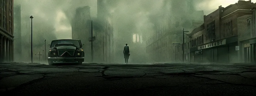 Prompt: roger deakins cinematography. a lovecraftian horror destroying a city. highly detailed. ambient occlusion