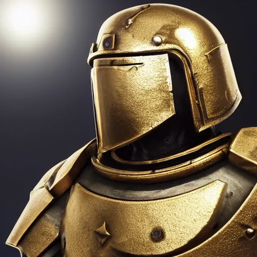 Image similar to A roman legionary centurion shiny metallic space armor, concept art of a futuristic space crusader, octane render 8k highly super realistic.