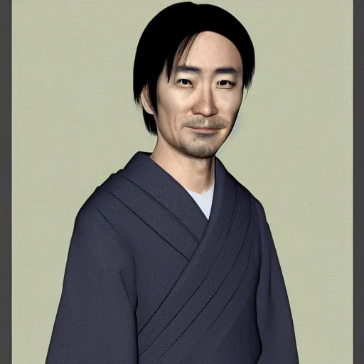 Prompt: a japanese man portrait, artistation render