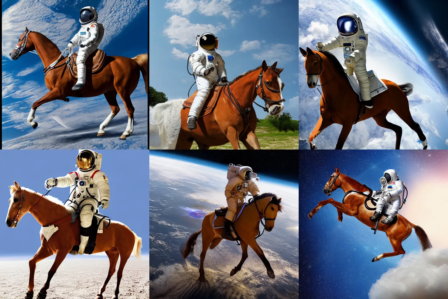 Prompt: an astronaut riding a horse, 8 k high resolution