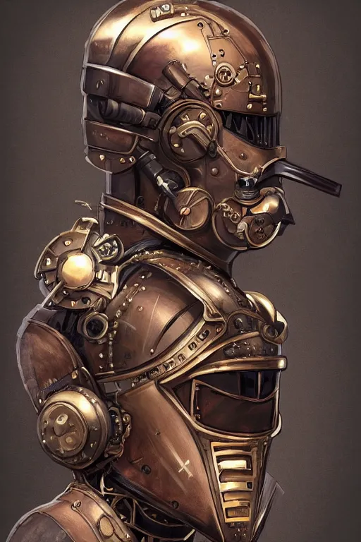 Image similar to steampunk helmet fantasy art mask robot ninja stylized digital illustration sharp focus, elegant intricate digital painting artstation concept art global illumination ray tracing advanced technology chaykin howard and campionpascale and cooke darwyn and davis jack