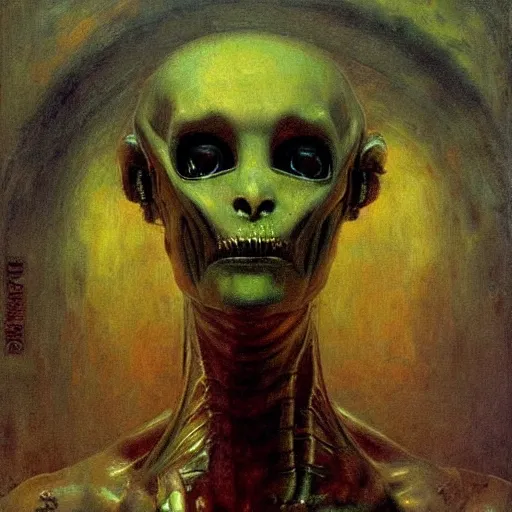 Image similar to alien by ilya repin