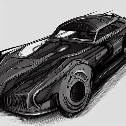 Prompt: dishonored art style retrofuturism car concept