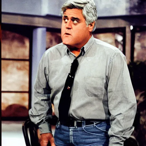 Image similar to jay leno performing a challenge in fear factor