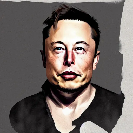 Image similar to elon musk as a homeless man, 4 k ultra high detailed