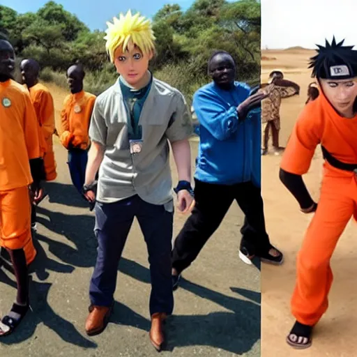 Image similar to real life naruto as africa president, award winning photograph