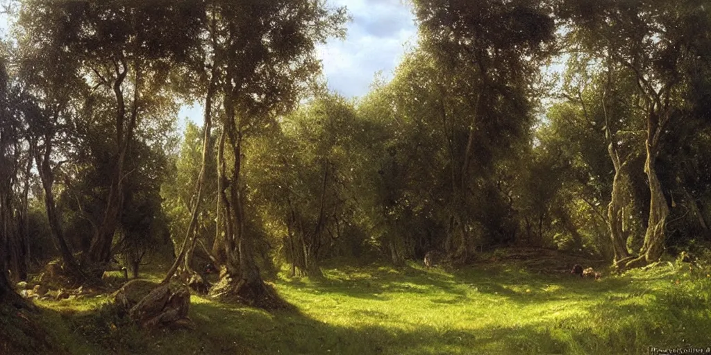 Image similar to The Shire, Ivan Kramskoi painting