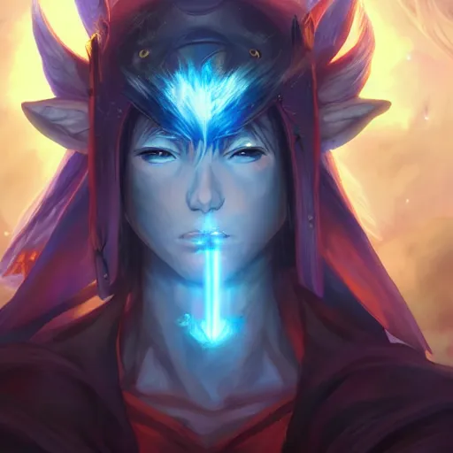 Prompt: anime portrait of Fate as a shaman yedi using dark force to eliminate trump as an anime antagonist by Stanley Artgerm Lau, WLOP, Rossdraws, James Jean, Andrei Riabovitchev, Marc Simonetti, and Sakimichan, trending on artstation