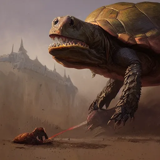 Prompt: snapping tortle by greg rutkowski