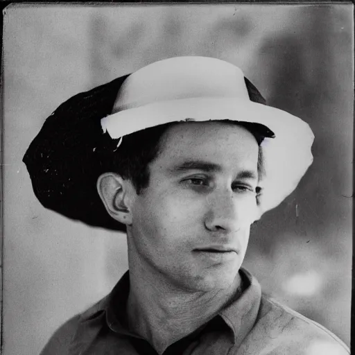 Image similar to gabriel matzneff in mexico wearing mexican hat