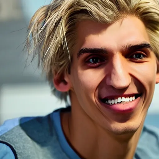 Image similar to really ugly xqc, big nose, crookedd teeth