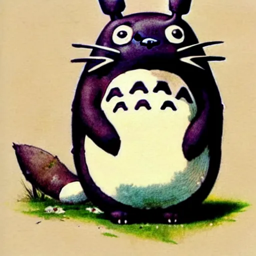 Prompt: ( ( ( ( ( totoro pokemon. muted colors. ) ) ) ) ) by jean - baptiste monge!!!!!!!!!!!!!!!!!!!!!!!!!!!