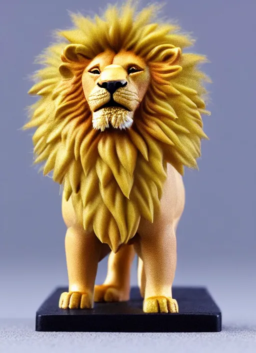 Image similar to 80mm resin detailed miniature of fluffy lion, Product Introduction Photos, 4K, Full body, simple background