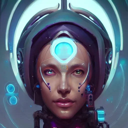 Image similar to a portrait of a beautiful cybernetic prophet, cyberpunk concept art by pete mohrbacher and wlop and artgerm and josan gonzales, digital art, highly detailed, intricate, sci-fi, sharp focus, Trending on Artstation HQ, deviantart, unreal engine 5, 4K UHD image