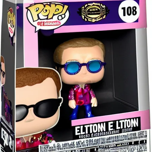 Prompt: elton john funko pop