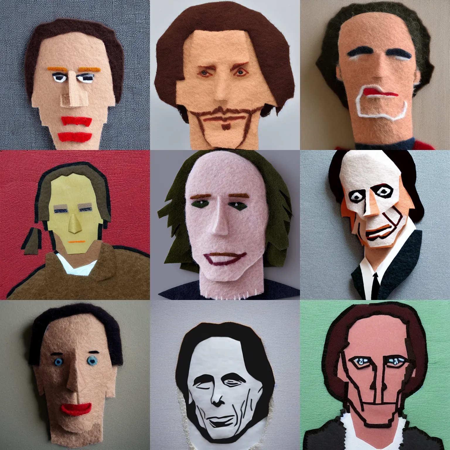 Prompt: william fichtner made of felt