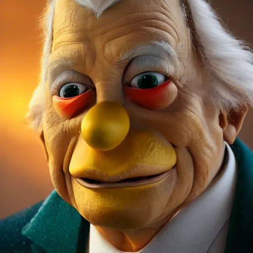 Prompt: hyperrealistic mixed media image of Scrooge McDuck (duck face), stunning 3d render inspired art by István Sándorfi and Greg Rutkowski, perfect facial symmetry, realistic, highly detailed attributes and atmosphere, dim volumetric cinematic lighting, 8k octane extremely hyper-detailed render, post-processing, masterpiece,