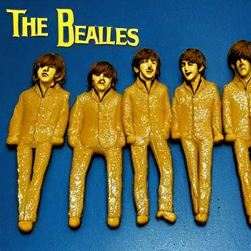 Image similar to The Beatles made out of honey,