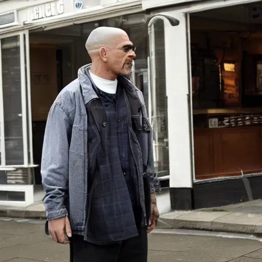 Prompt: gus from breaking bad goes to london