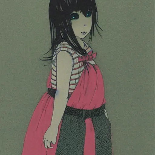 Image similar to a pretty little girl, by asano inio,