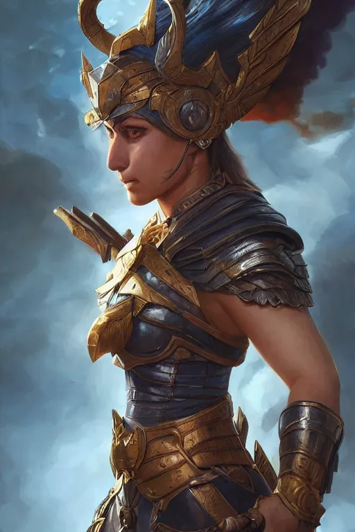 Image similar to amazon valkyrie athena, d & d, fantasy, portrait, highly detailed, headshot, digital painting, trending on artstation, concept art, sharp focus, illustration, art by artgerm and greg rutkowski and magali villeneuve