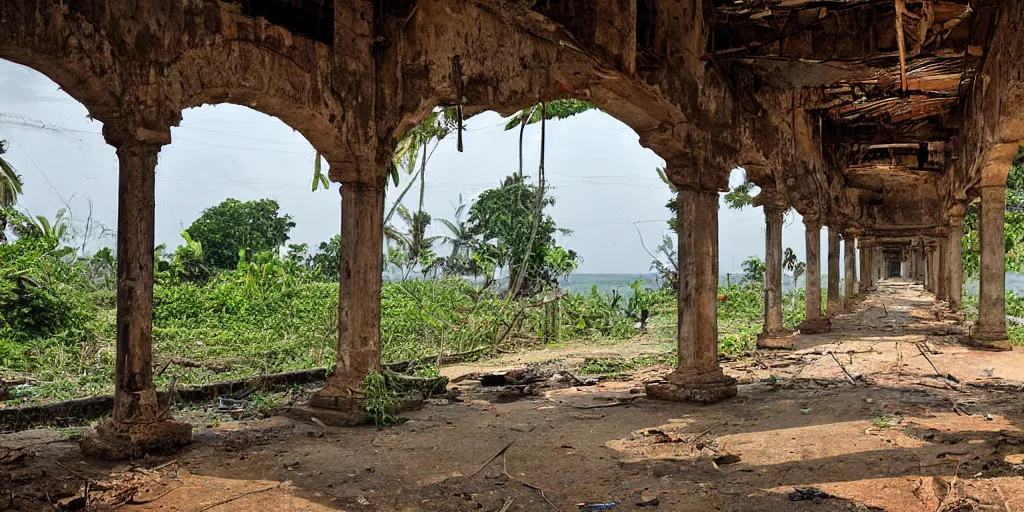 Image similar to abandoned sri lankan city, photograph