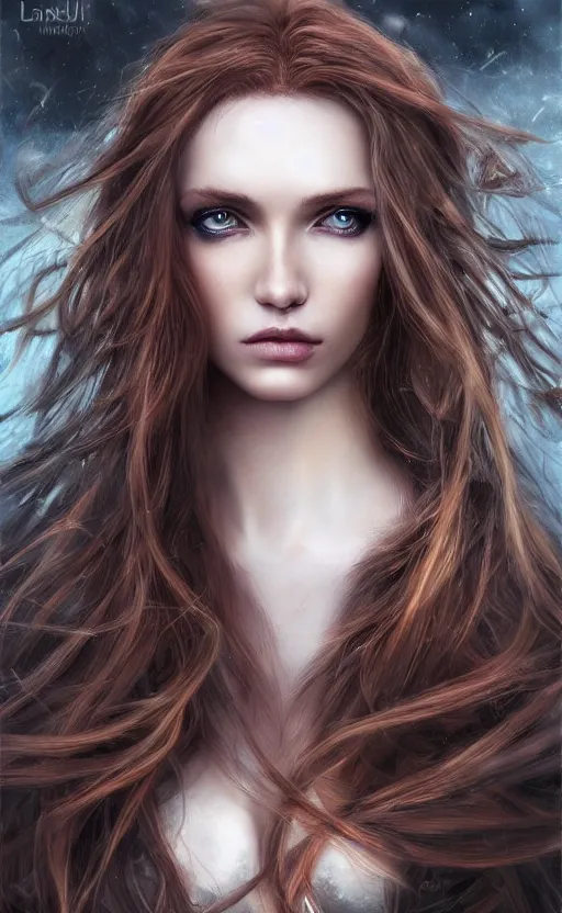 Image similar to a beautiful woman black knight, 8 k, sensual, hyperrealistic, hyperdetailed, beautiful face symmetrical, long ginger hair windy, dark fantasy, fantasy portrait by laura sava