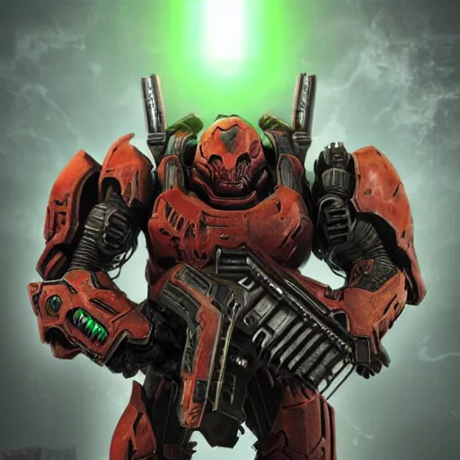 Image similar to doom slayer from doom eternal