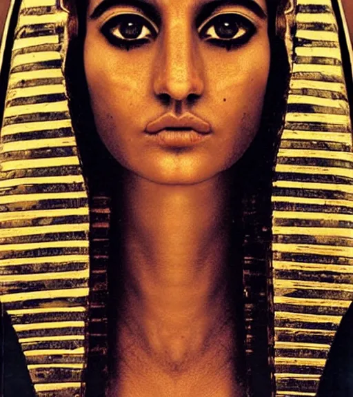 Prompt: portrait_photo_of_a_stunningly beautiful egyptian maiden, symmetrical face, 16th century, hyper detailed by Annie Leibovitz, Steve McCurry, David Lazar, Jimmy Nelsson, professional photography