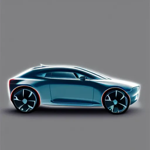 Image similar to new car for 2 0 3 2. style by petros afshar, christopher balaskas, goro fujita, and rolf armstrong. car design by dmc, volvo, gmc, and toyota.