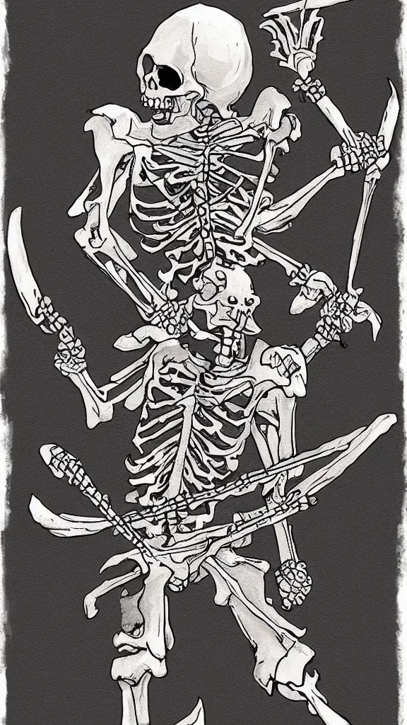 Image similar to skeleton samurai